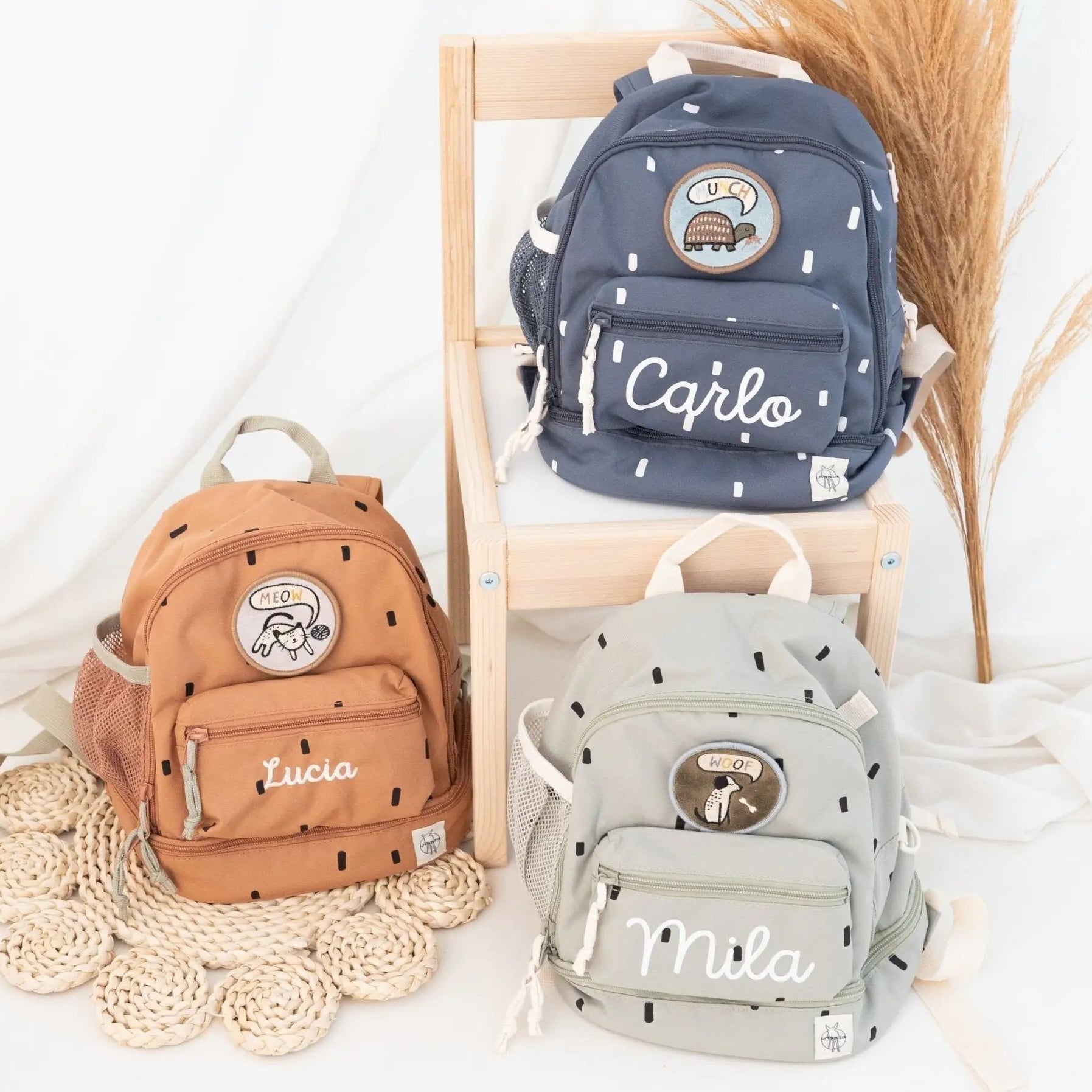 LÄSSIG Rucksack "Punkte rund" personalisiert - wunderwunsch