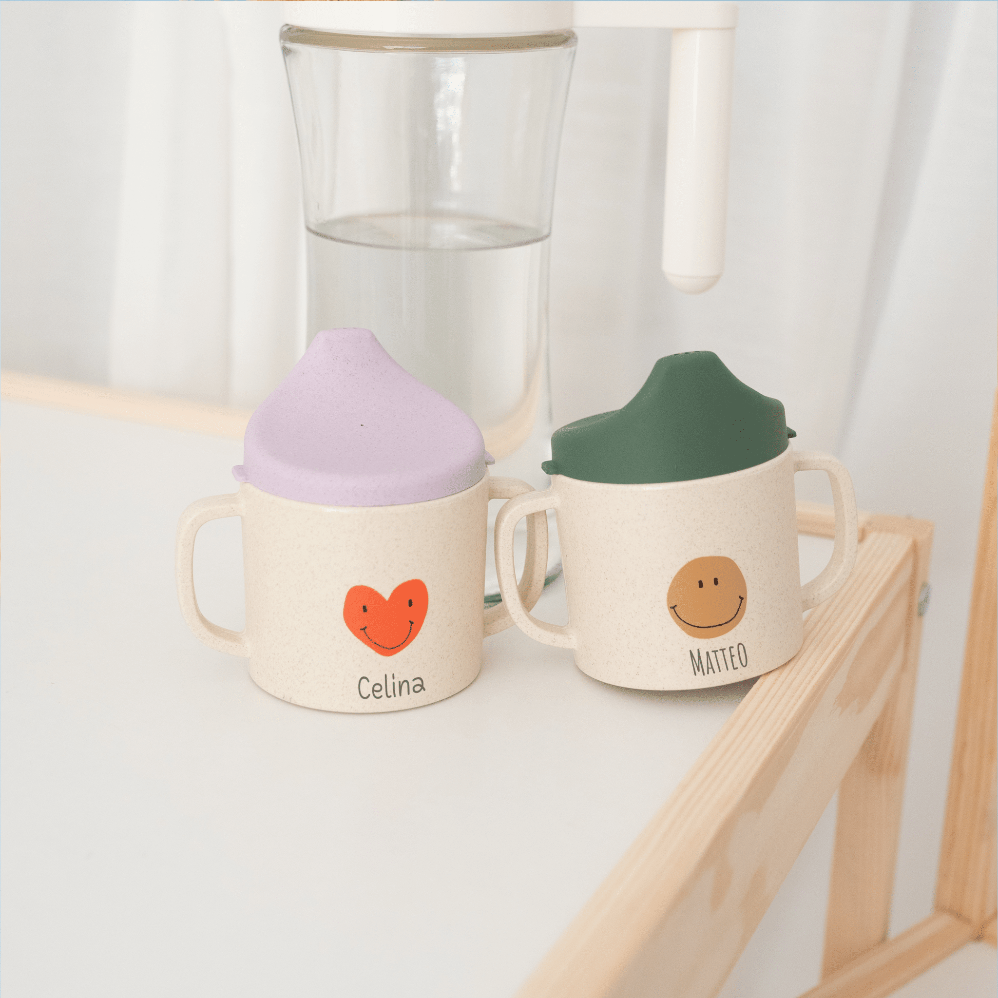 LÄSSIG Trinkbecher "Herz" oder "Smiley" personalisierbar - wunderwunsch