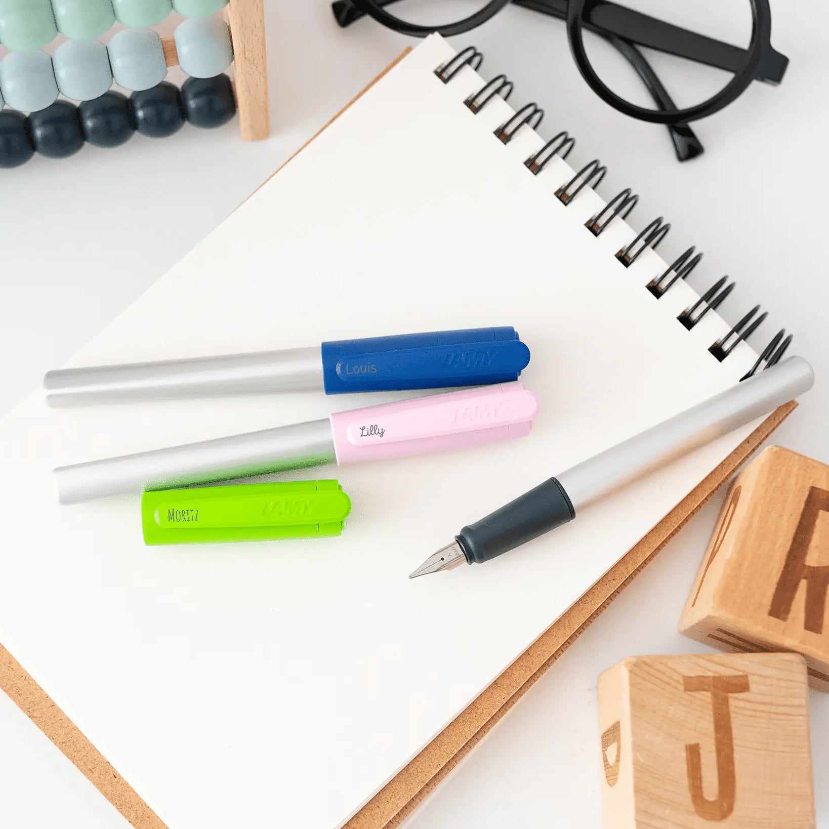 LAMY Füller personalisiert - grün, rosa, blau - wunderwunsch