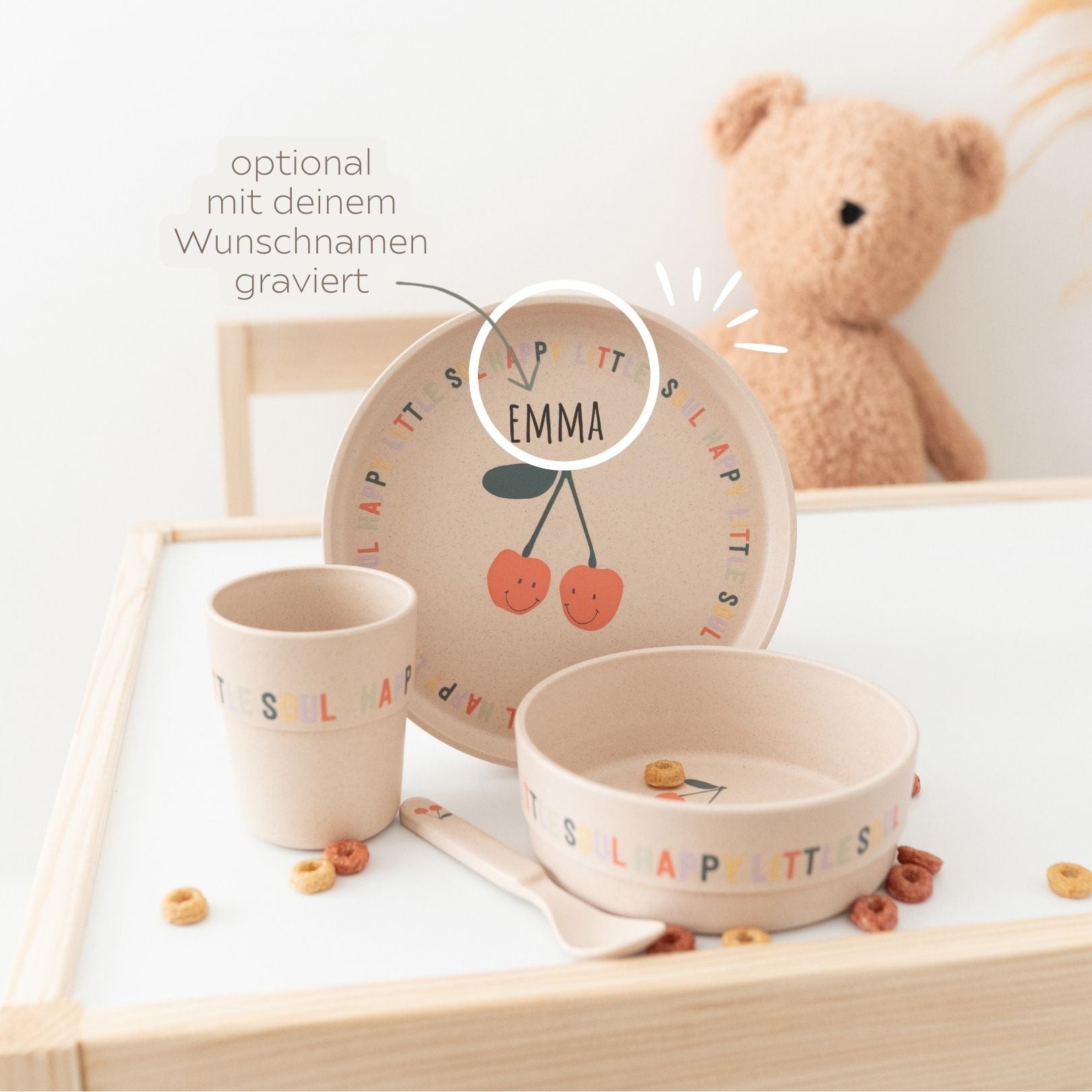 LÄSSIG Geschirr - Set "Kirsche" - wunderwunsch