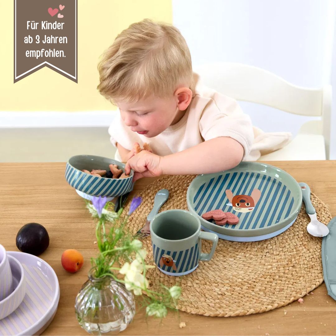 LÄSSIG Geschirr - Set Porzellan "Hund" - wunderwunsch