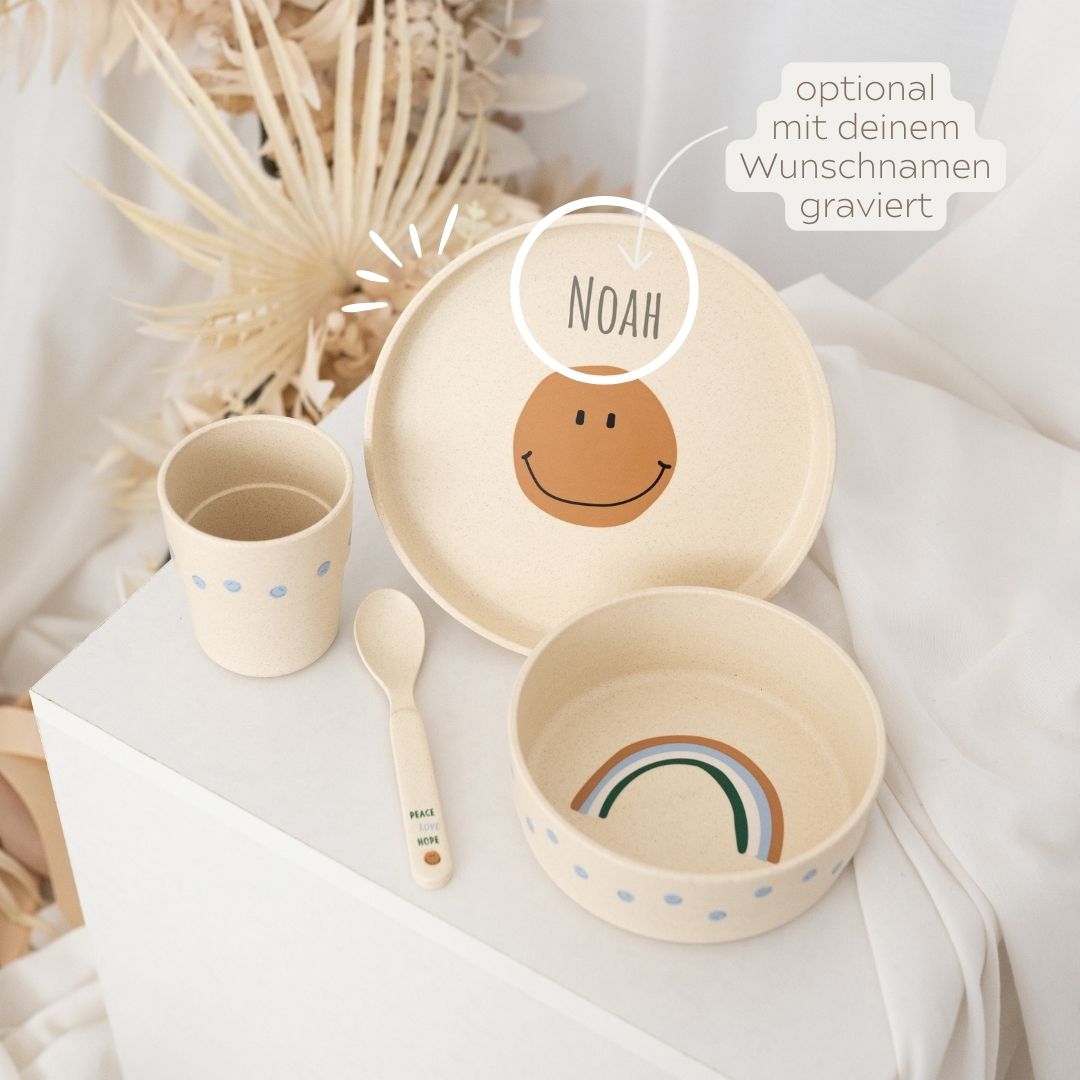LÄSSIG Geschirr - Set "Smile" - wunderwunsch