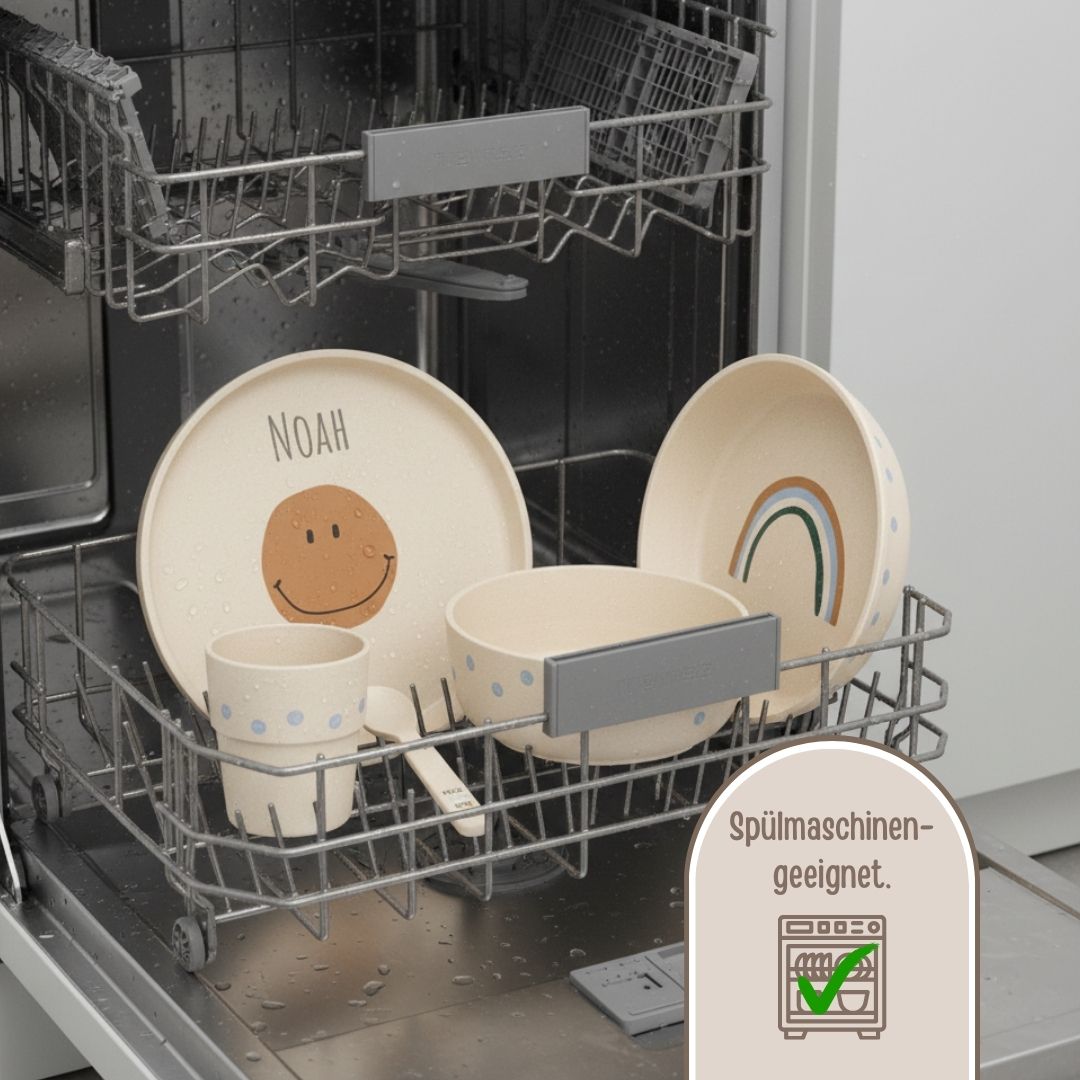 LÄSSIG Geschirr - Set "Smile" - wunderwunsch