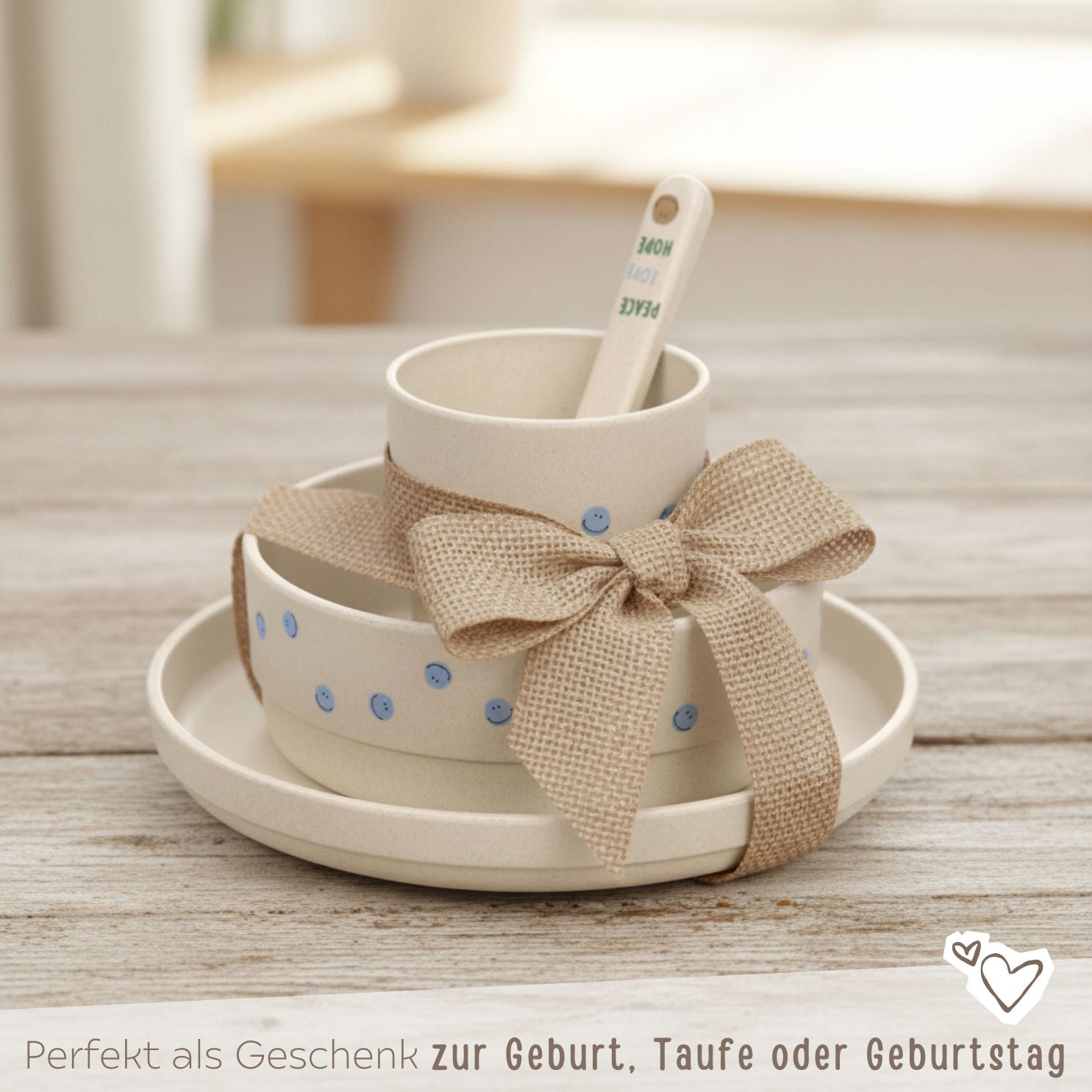 LÄSSIG Geschirr - Set "Smile" - wunderwunsch