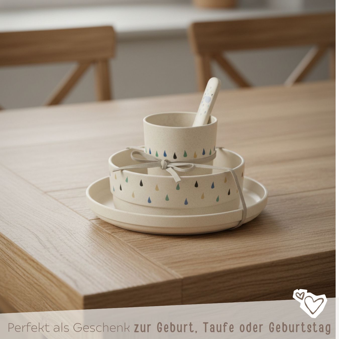 LÄSSIG Geschirr - Set "Wal" - wunderwunsch