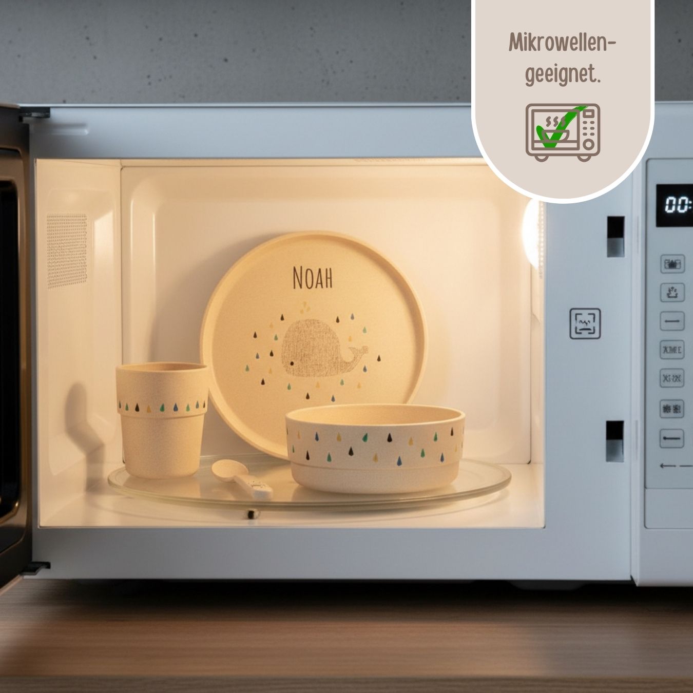 LÄSSIG Geschirr - Set "Wal" - wunderwunsch