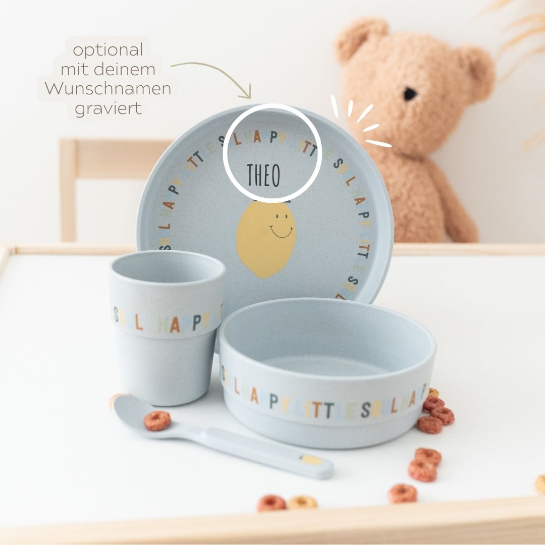 LÄSSIG Geschirr - Set "Zitrone" - wunderwunsch