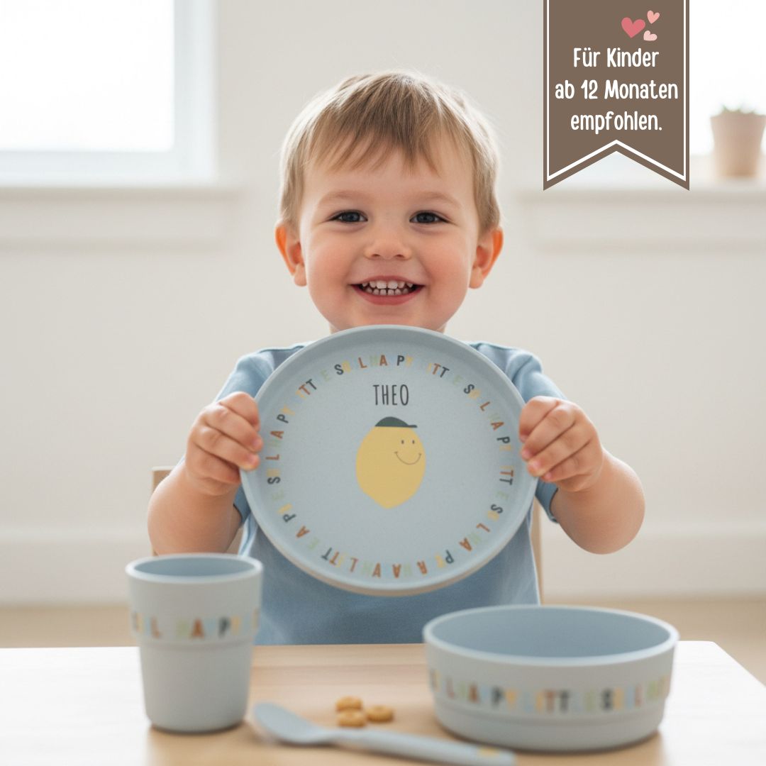 LÄSSIG Geschirr - Set "Zitrone" - wunderwunsch