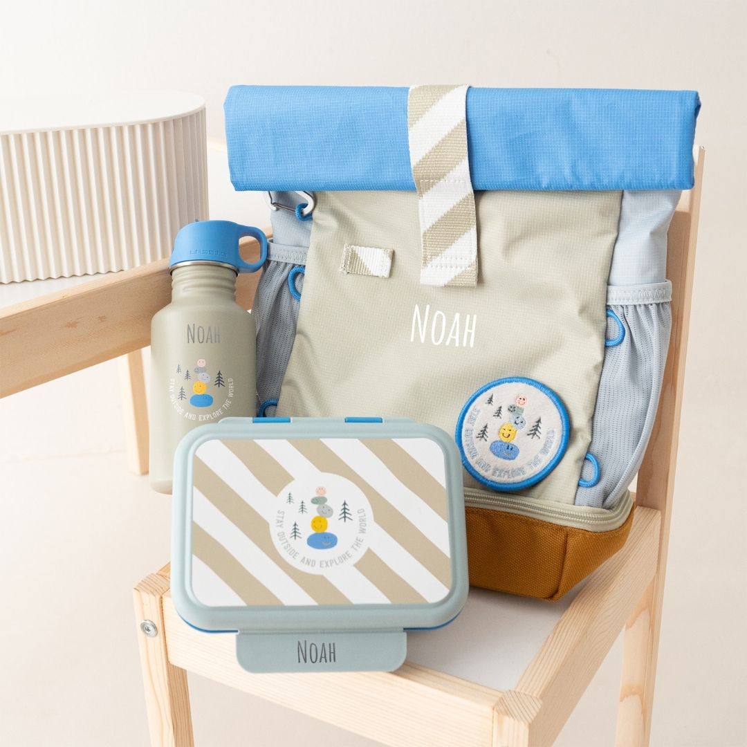 LÄSSIG Kindergarten - Set "Sunny Explorer Grün" personalisierbar - wunderwunsch