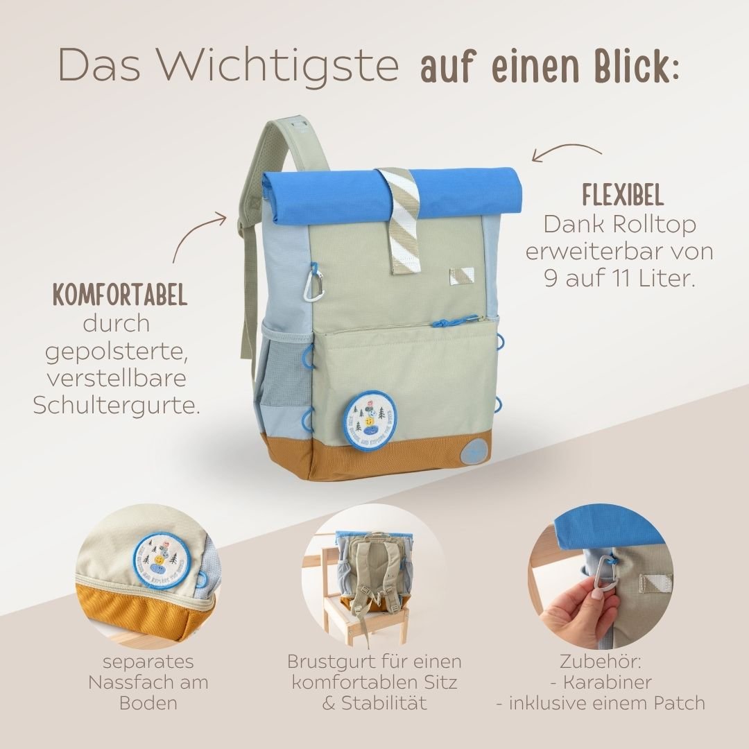 LÄSSIG Kindergarten - Set "Sunny Explorer Grün" personalisierbar - wunderwunsch
