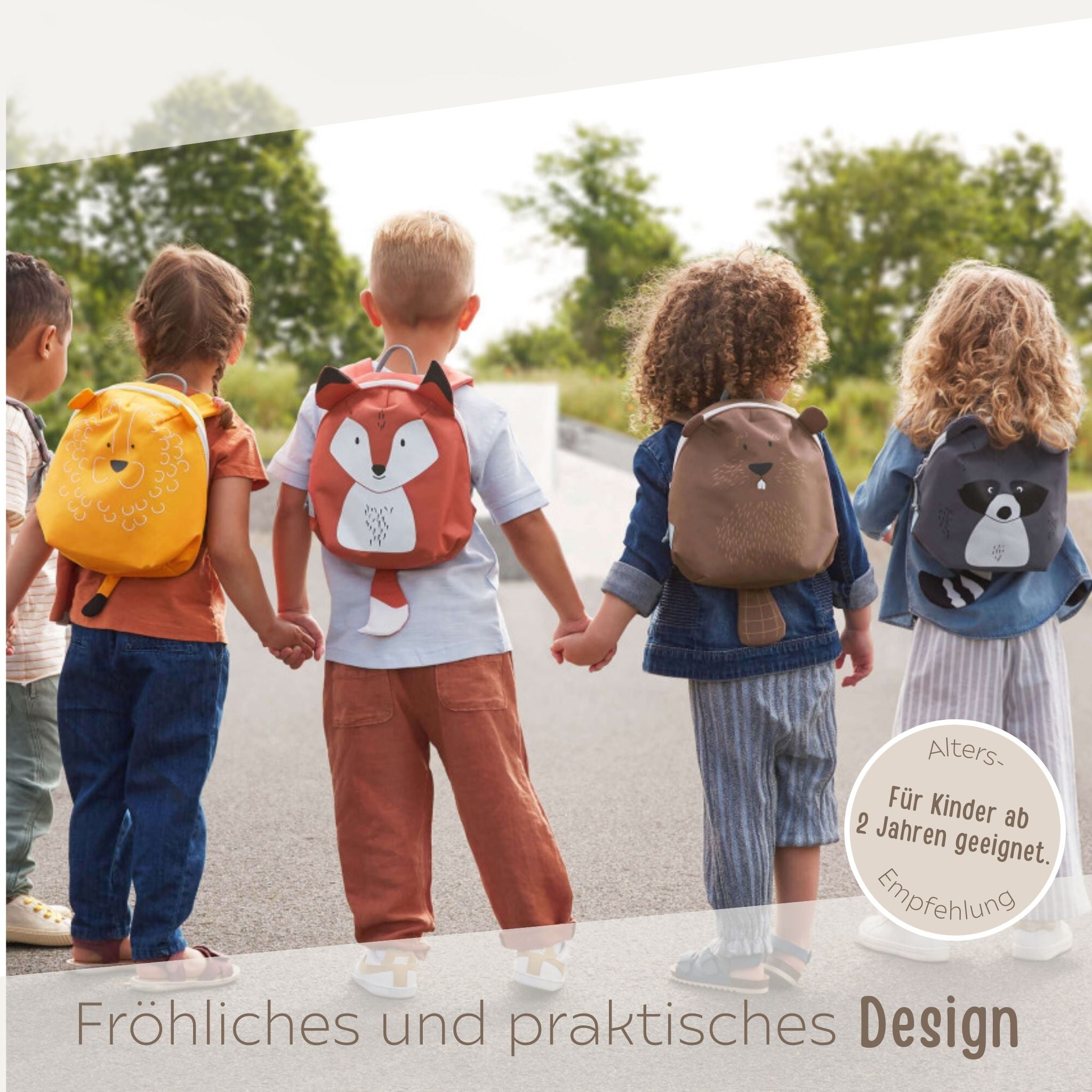 LÄSSIG Kindergartenrucksack personalisiert - Tiere - wunderwunsch