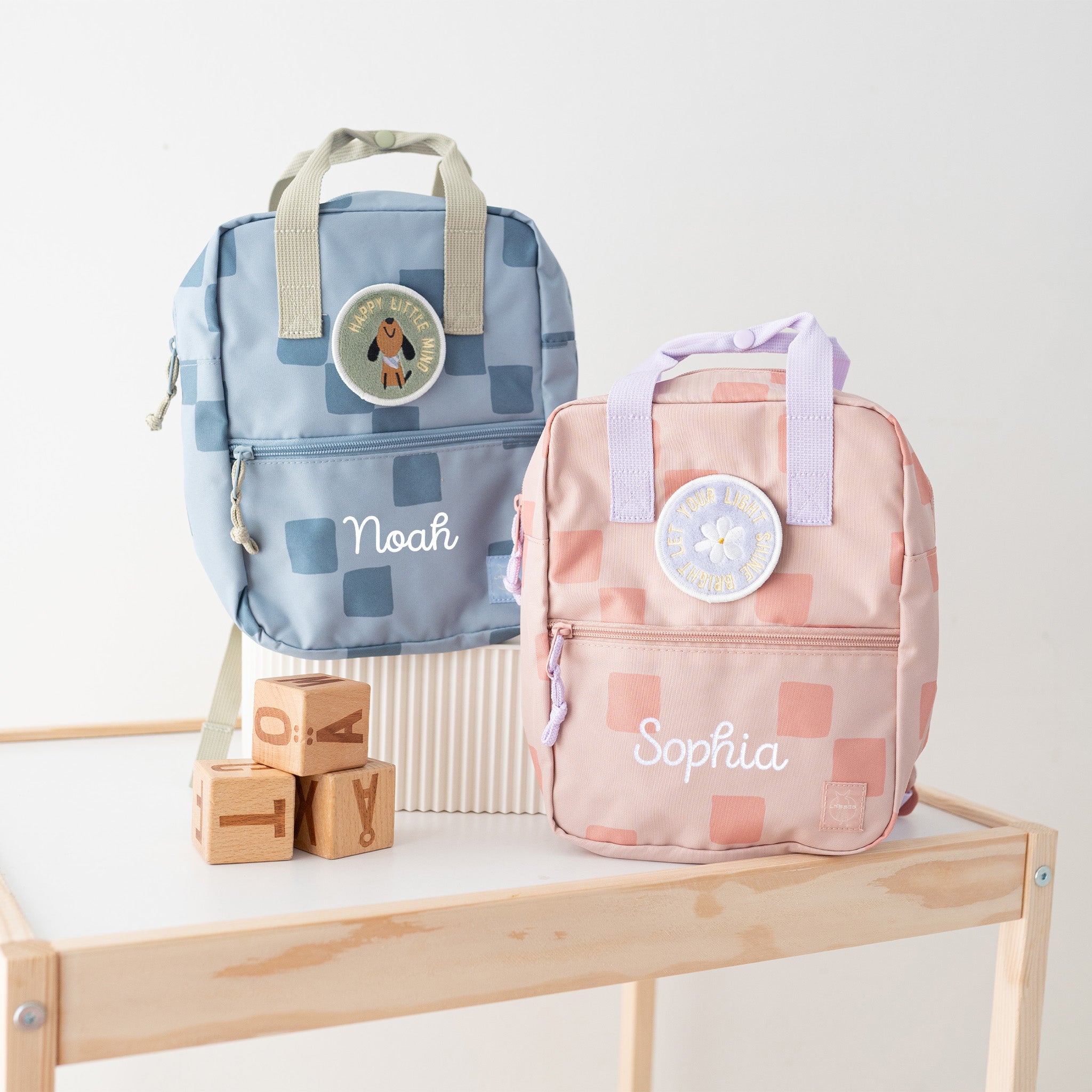 LÄSSIG Kindergartenrucksack Square "Pattern Party" personalisierbar - wunderwunsch