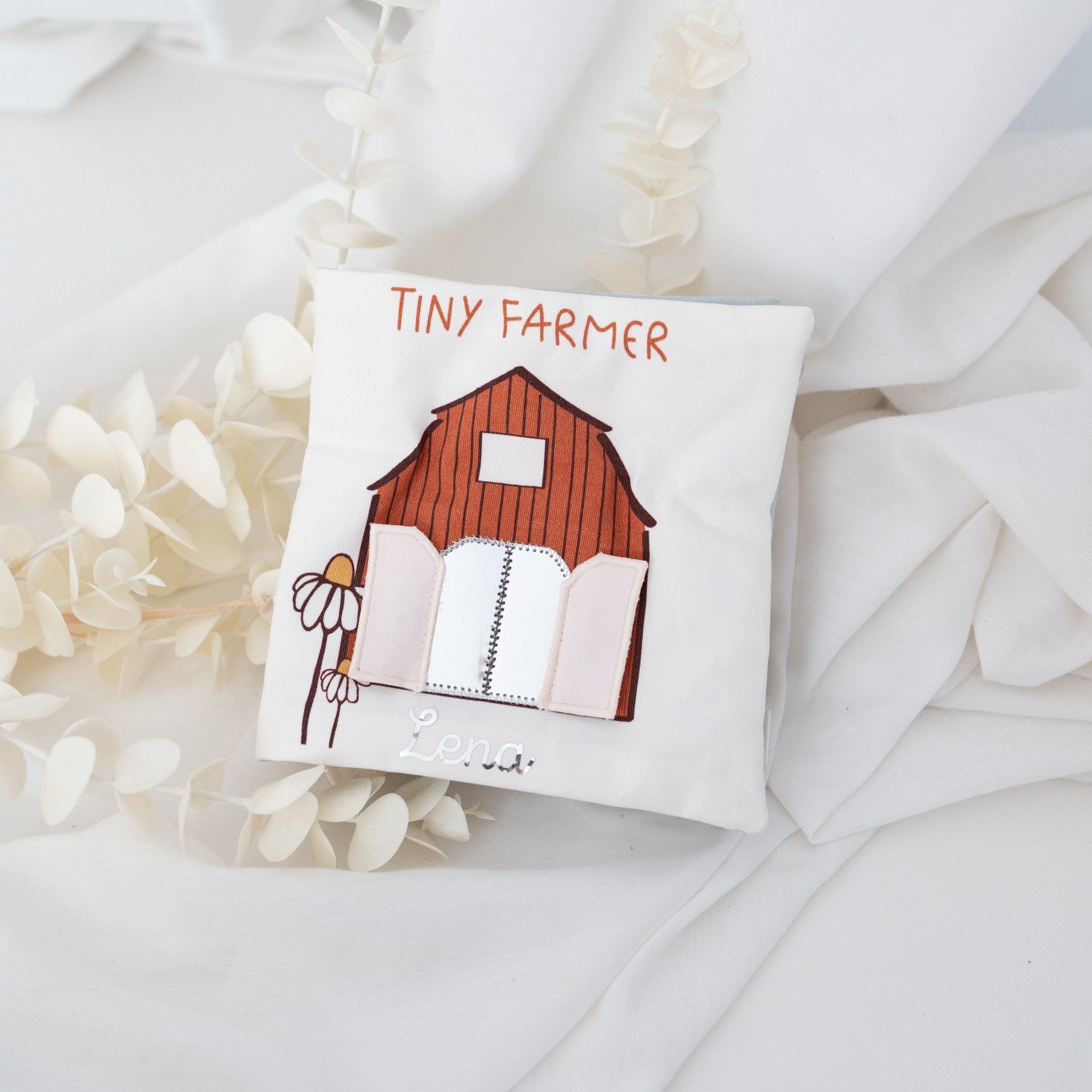 LÄSSIG Stoffbuch "Tiny Farmer" personalisierbar - wunderwunsch