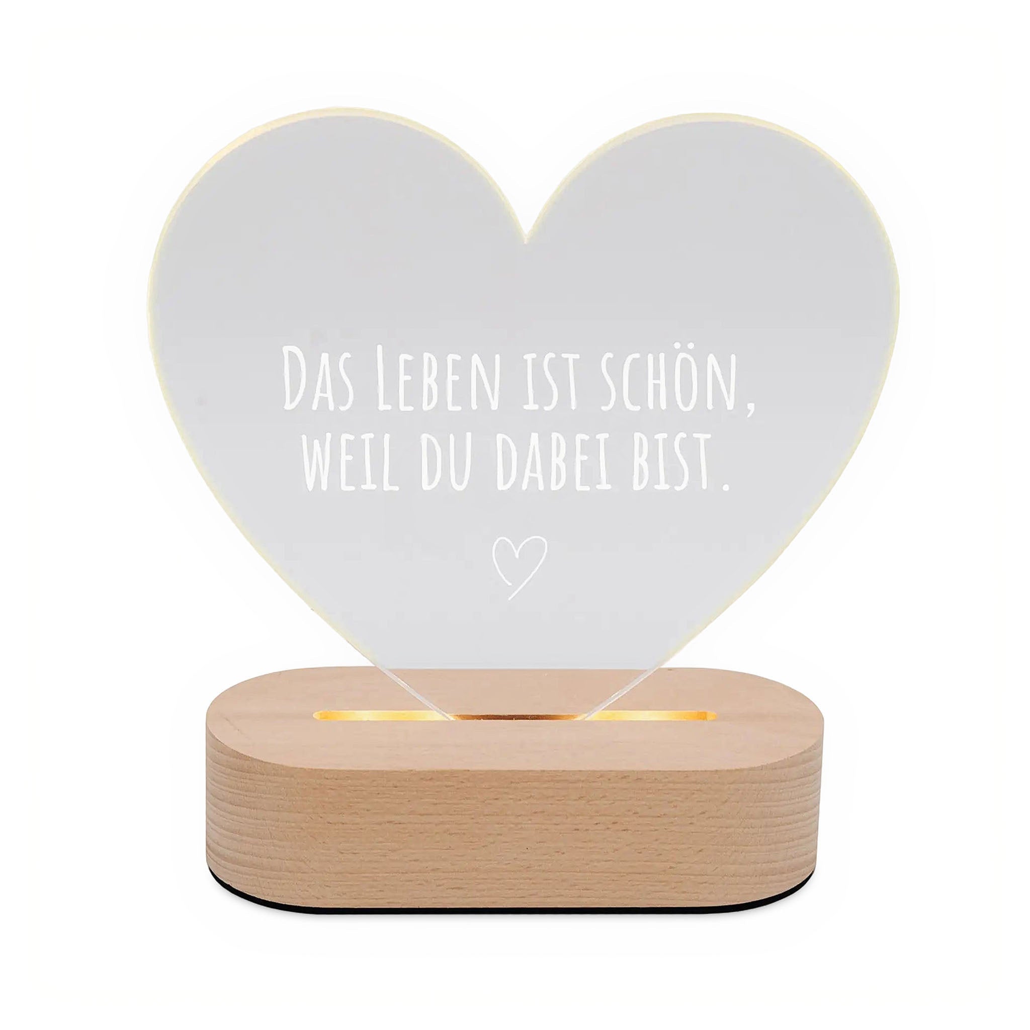 LED Nachtlicht Herz - Das Leben ist schön - wunderwunsch
