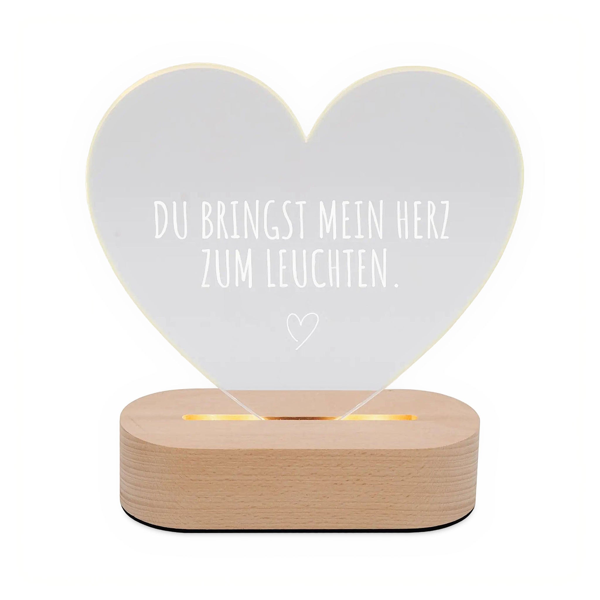 LED Nachtlicht Herz - Du bringst mein Herz zum Leuchten - wunderwunsch