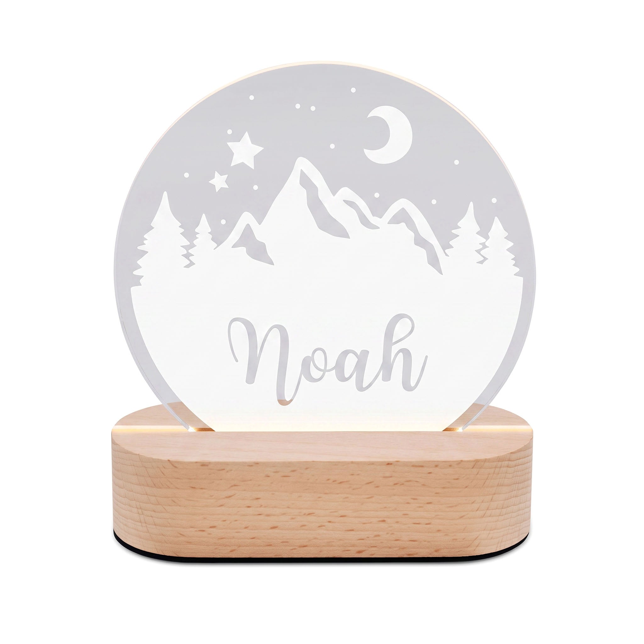 LED Nachtlicht personalisiert - Berglandschaft
