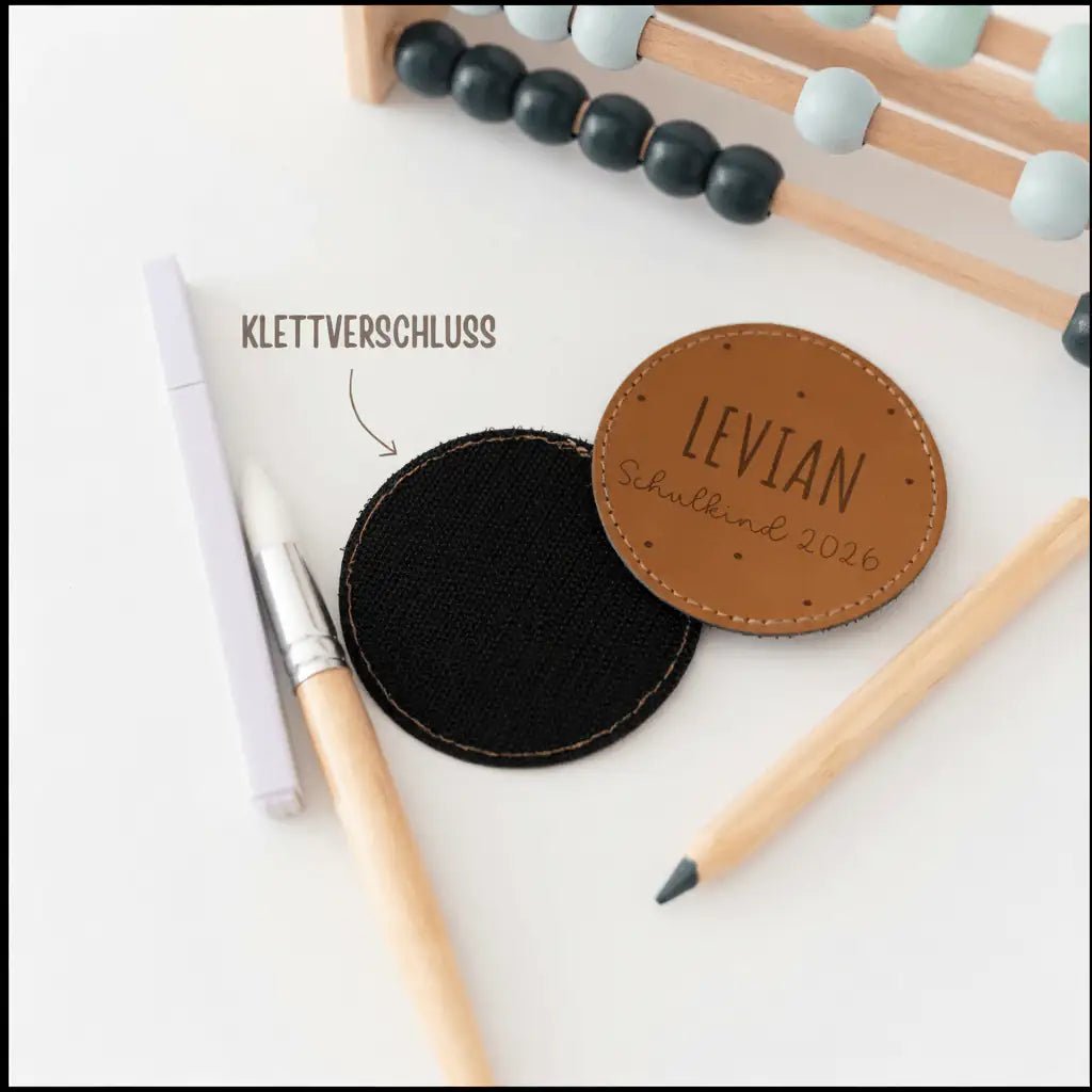 Lederpatches für Rucksack/Schulranzen - wunderwunsch