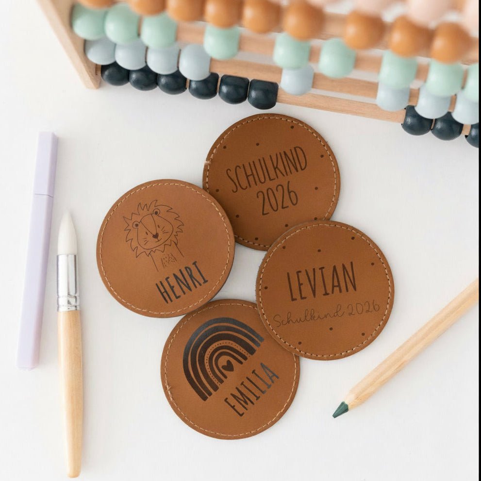 Lederpatches für Rucksack/Schulranzen - wunderwunsch