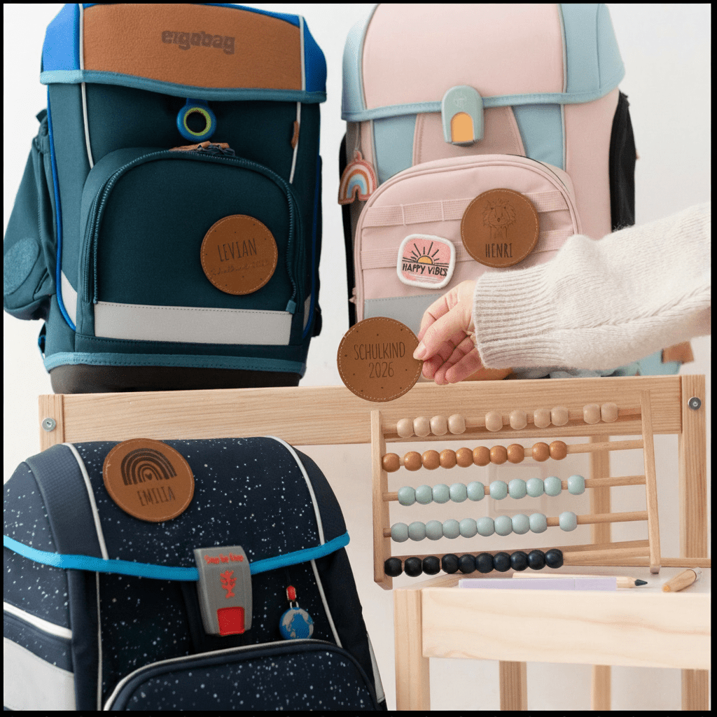 Lederpatches für Rucksack/Schulranzen - wunderwunsch