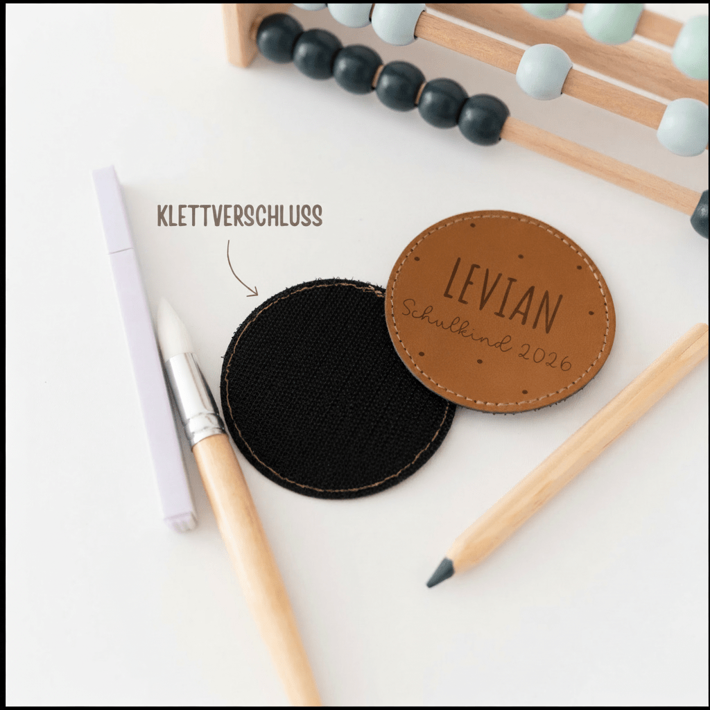 Lederpatches für Rucksack/Schulranzen - wunderwunsch