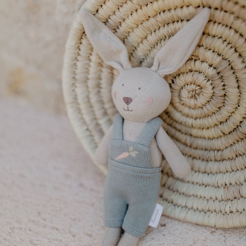 LEEVJE Hase Kuscheltier grün - wunderwunsch