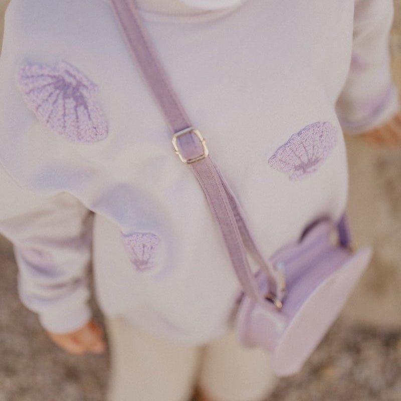 LEEVJE Kinderhandtasche Muschel lila - wunderwunsch