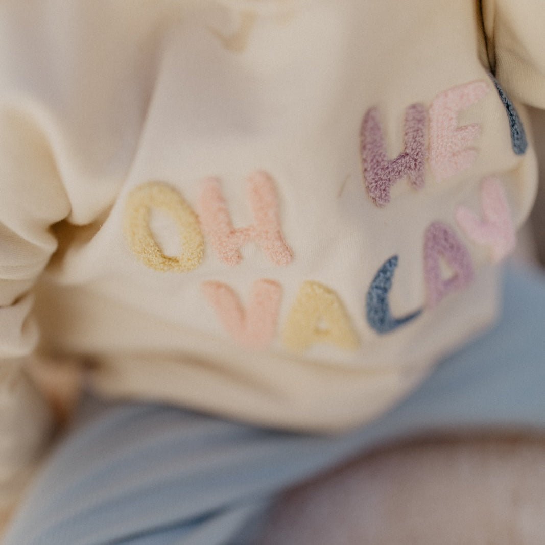 LEEVJE Oversized Sweatshirt Oh hey Vacay - wunderwunsch