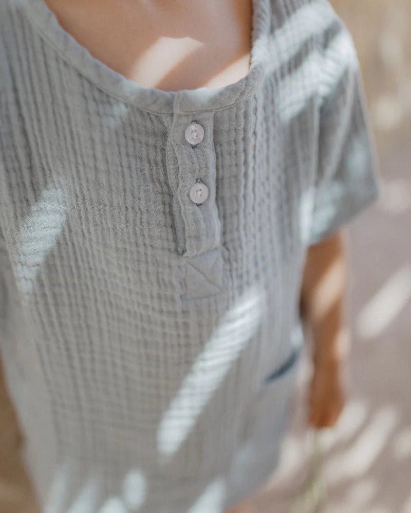 LEEVJE T-Shirt Musselin blue - wunderwunsch