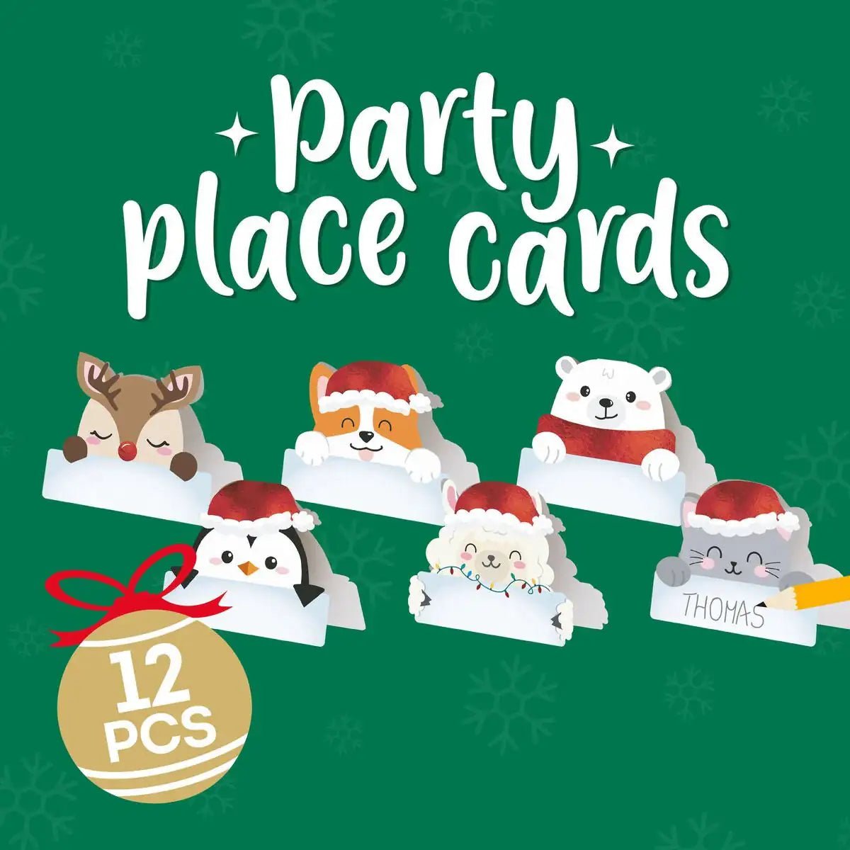 LEGAMI Set mit 12 weihnachtlichen Tischkärtchen - wunderwunsch