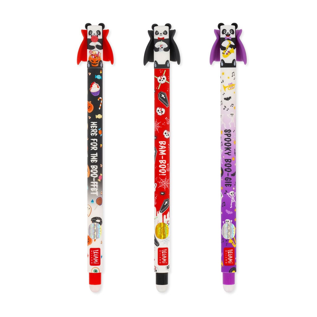 LEGAMI Set mit 3 Löschbaren Gelstiften - Spooky Party - wunderwunsch