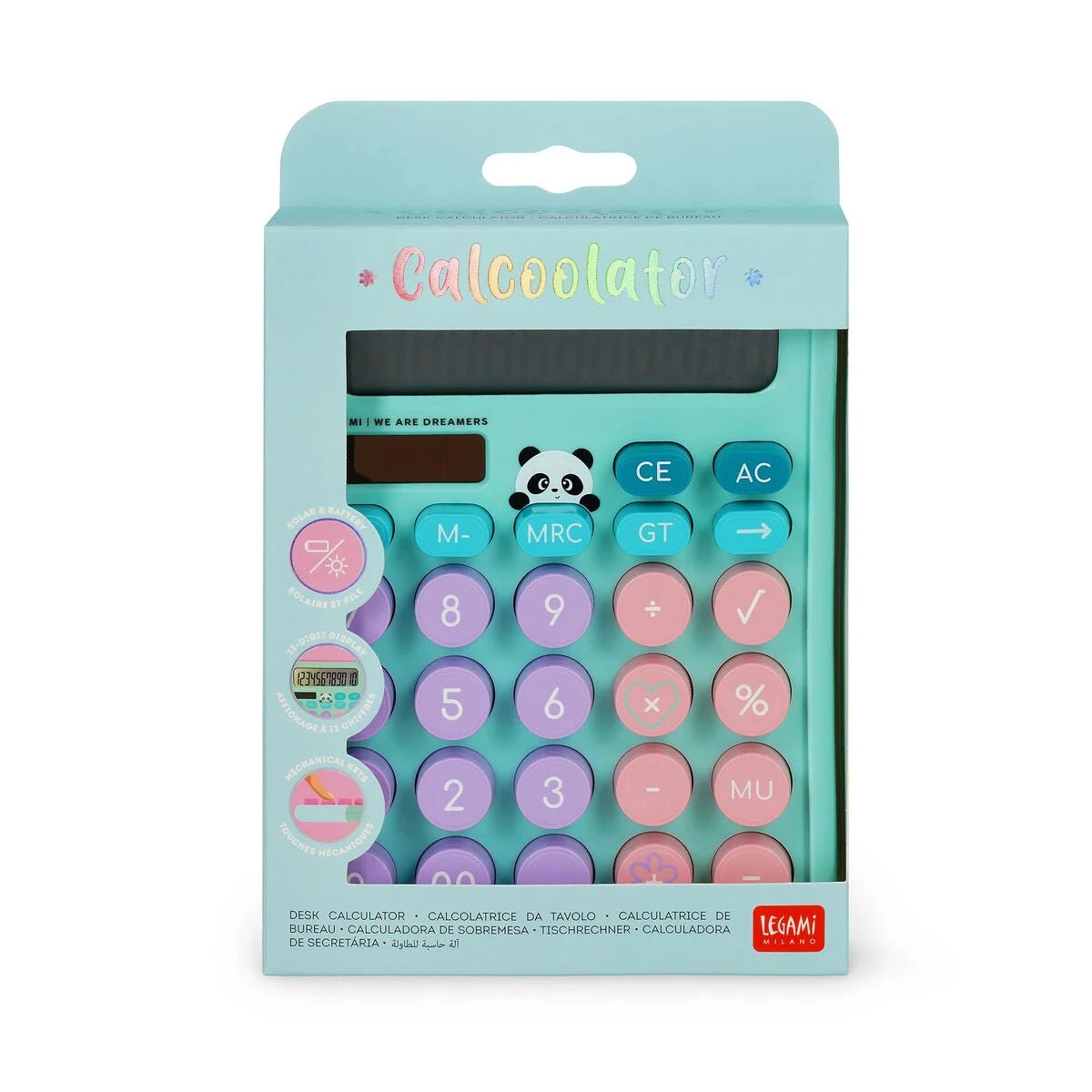 LEGAMI Taschenrechner - Panda - wunderwunsch
