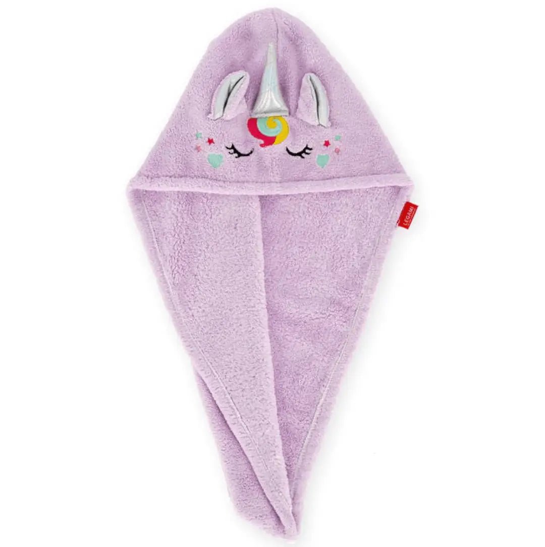 LEGAMI Turban - Handtuch - Einhorn & Katze - personalisierbar - wunderwunsch