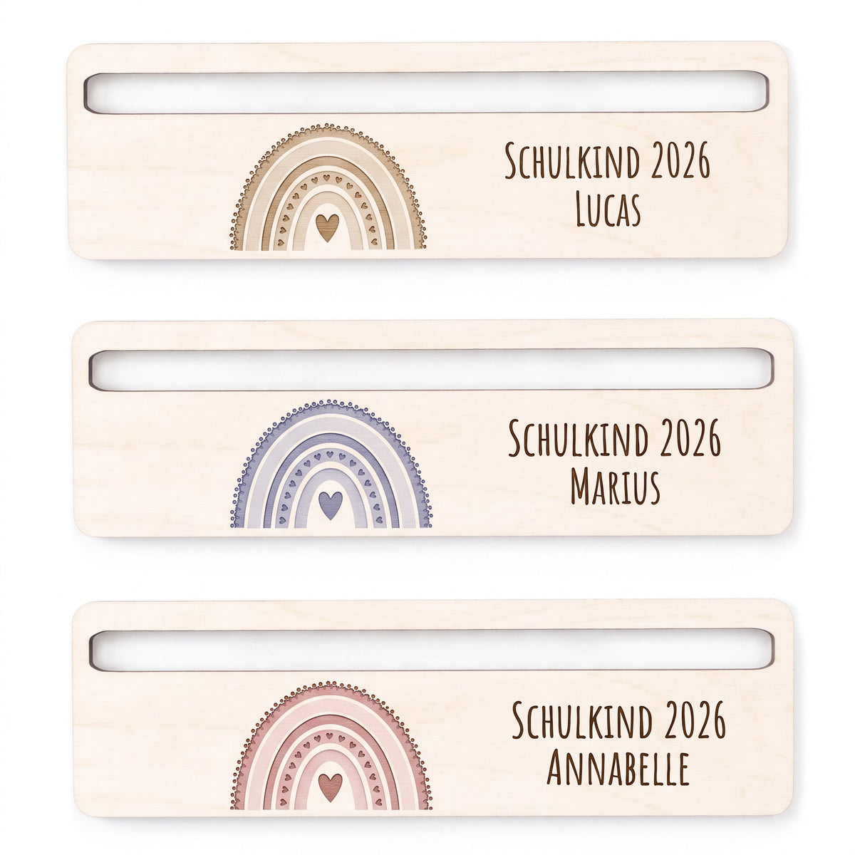 Lesehilfe personalisiert - Regenbogen Punkte Aquarell - wunderwunsch