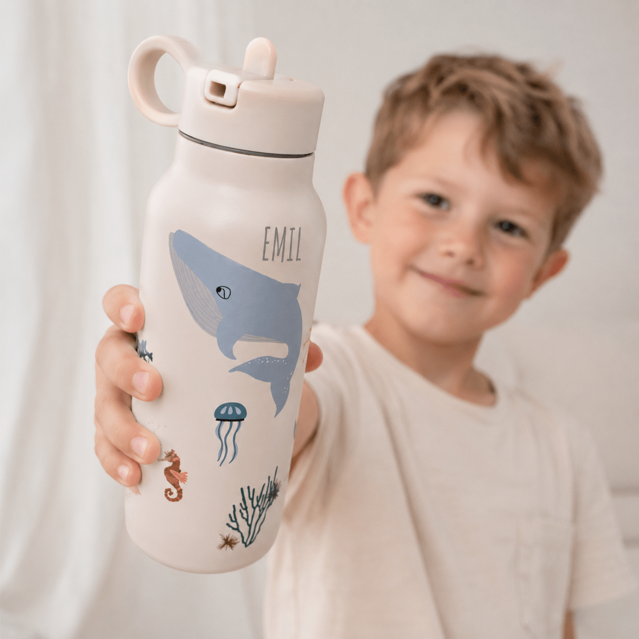 LIEWOOD Edelstahl Kinder Trinkflasche 350ml personalisiert - wunderwunsch