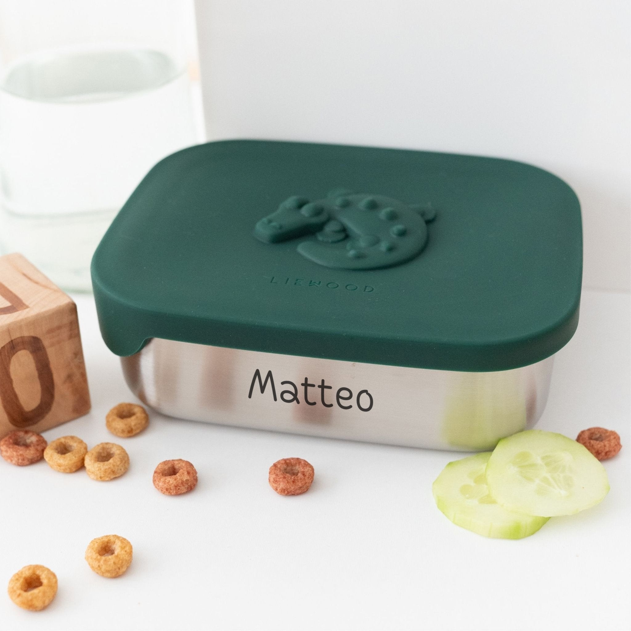 LIEWOOD Edelstahl Lunchbox Tier personalisiert - wunderwunsch