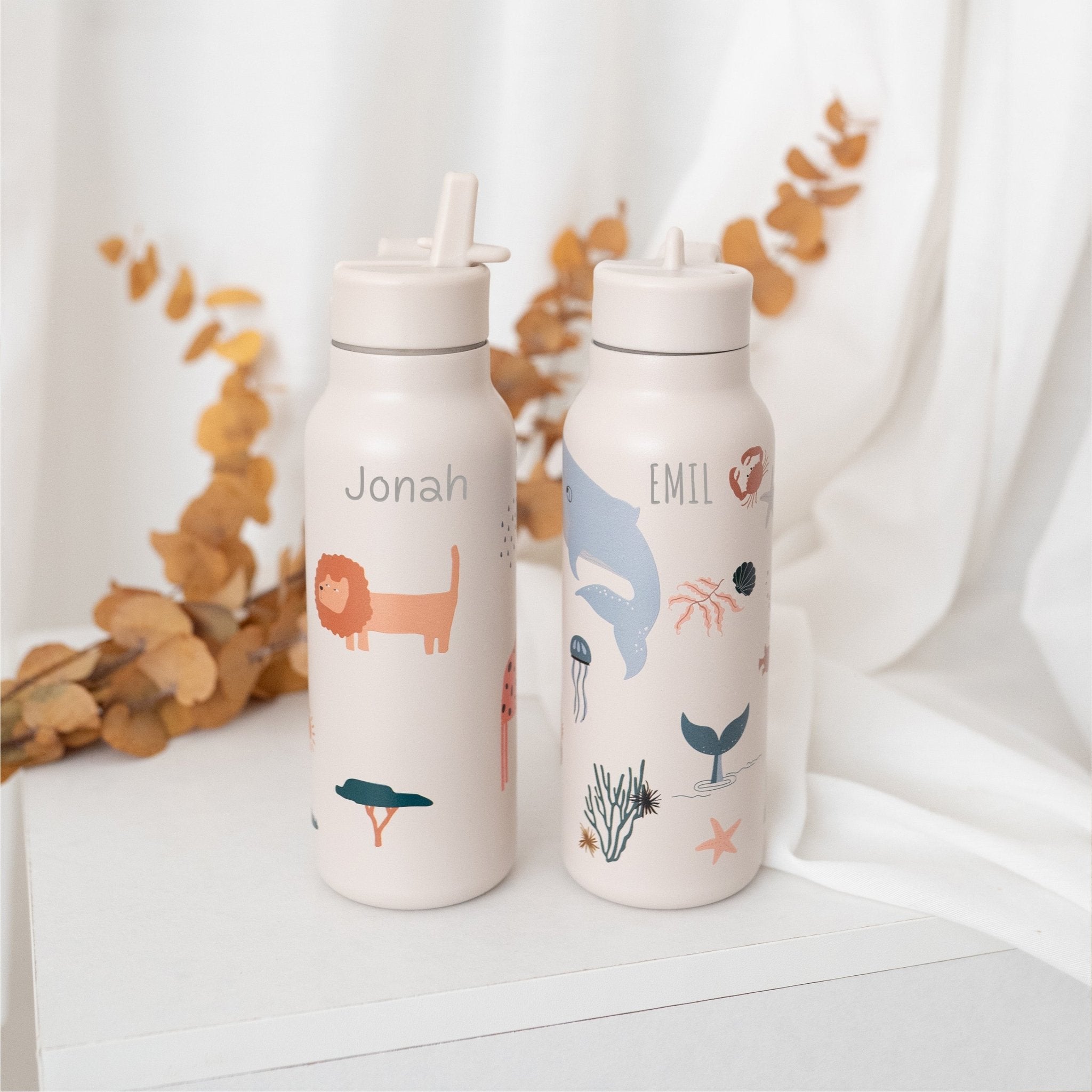 LIEWOOD Edelstahl - Trinkflasche 350ml - personalisiert - wunderwunsch