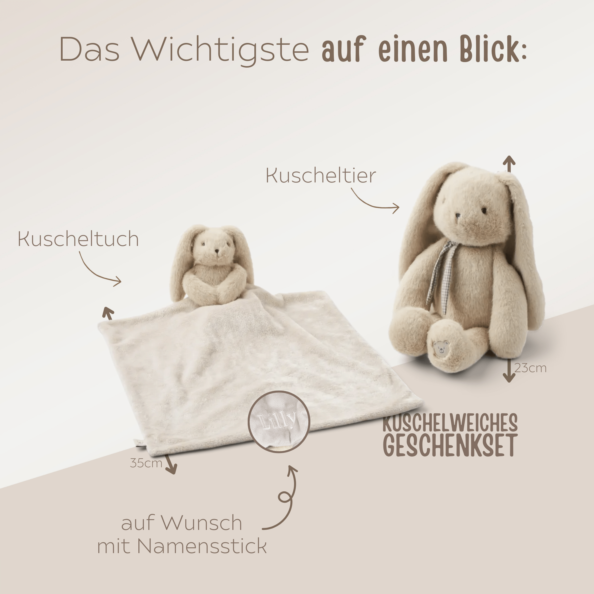 LIEWOOD Geschenkset Kuscheltier & Kuscheltuch - wunderwunsch