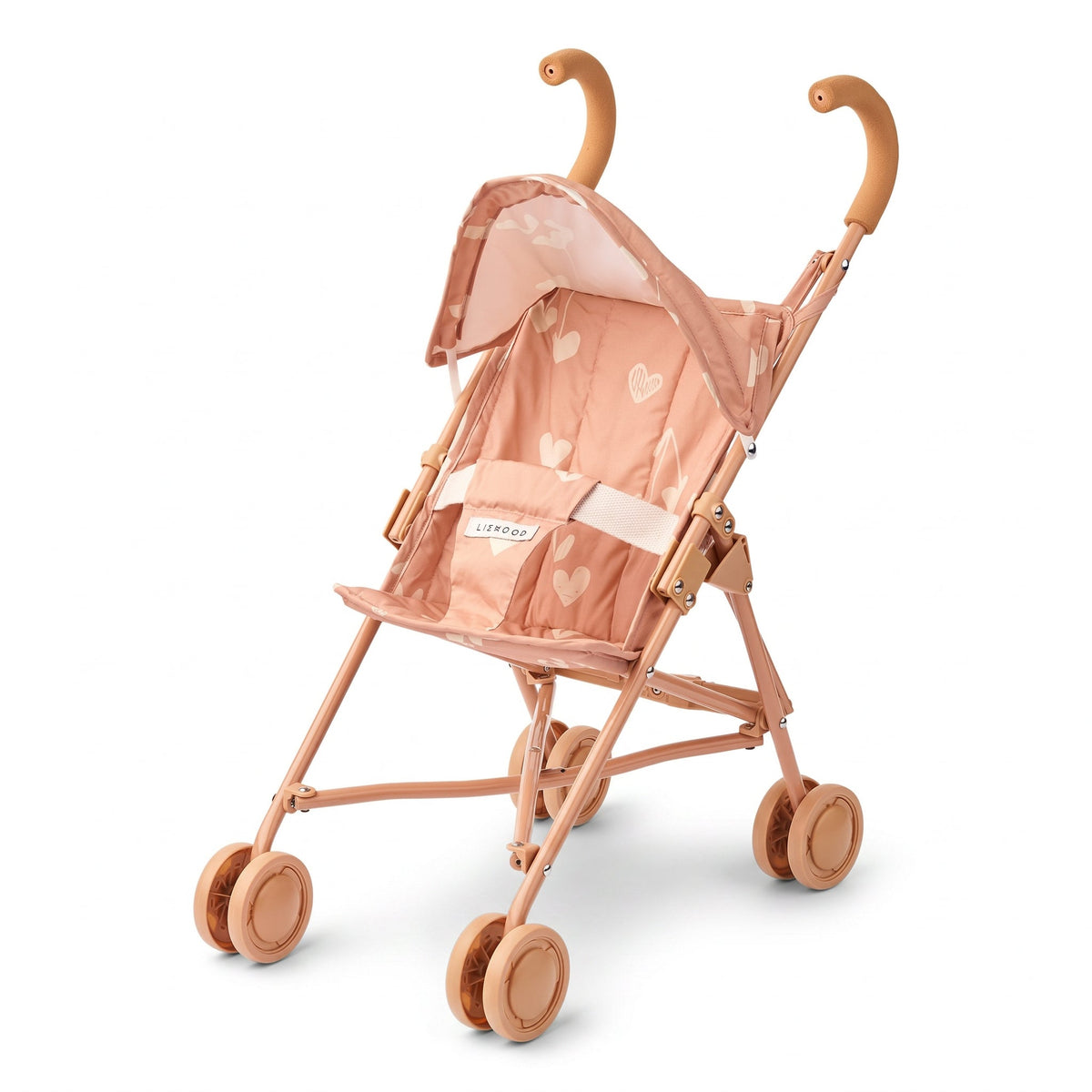 LIEWOOD Puppenwagen personalisiert - Herzen rosa - wunderwunsch