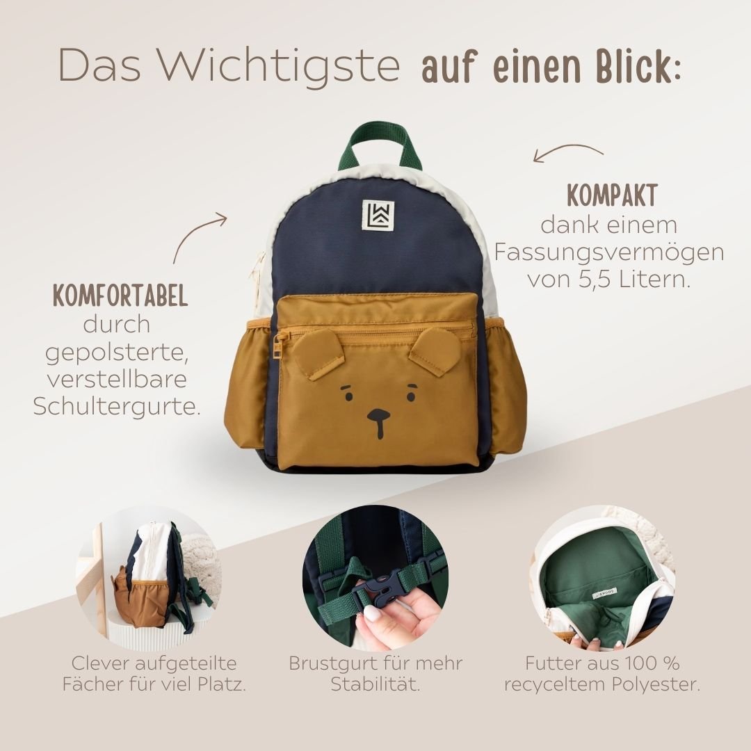 LIEWOOD Rucksack Bär personalisierbar - wunderwunsch
