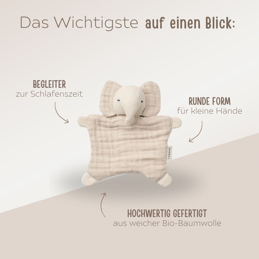 LIEWOOD Schmusetuch Elefant personalisierbar - wunderwunsch