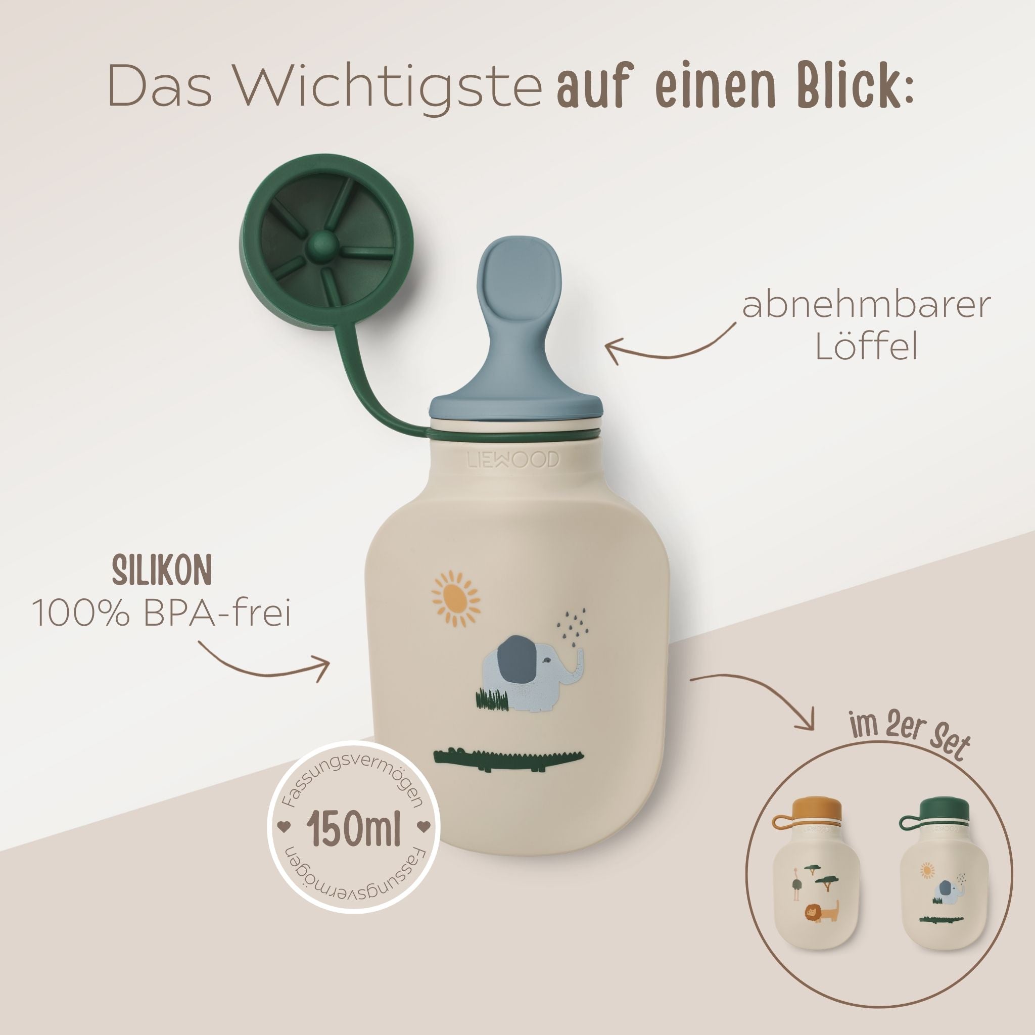 LIEWOOD Smoothie Flasche 2er - Set - wunderwunsch
