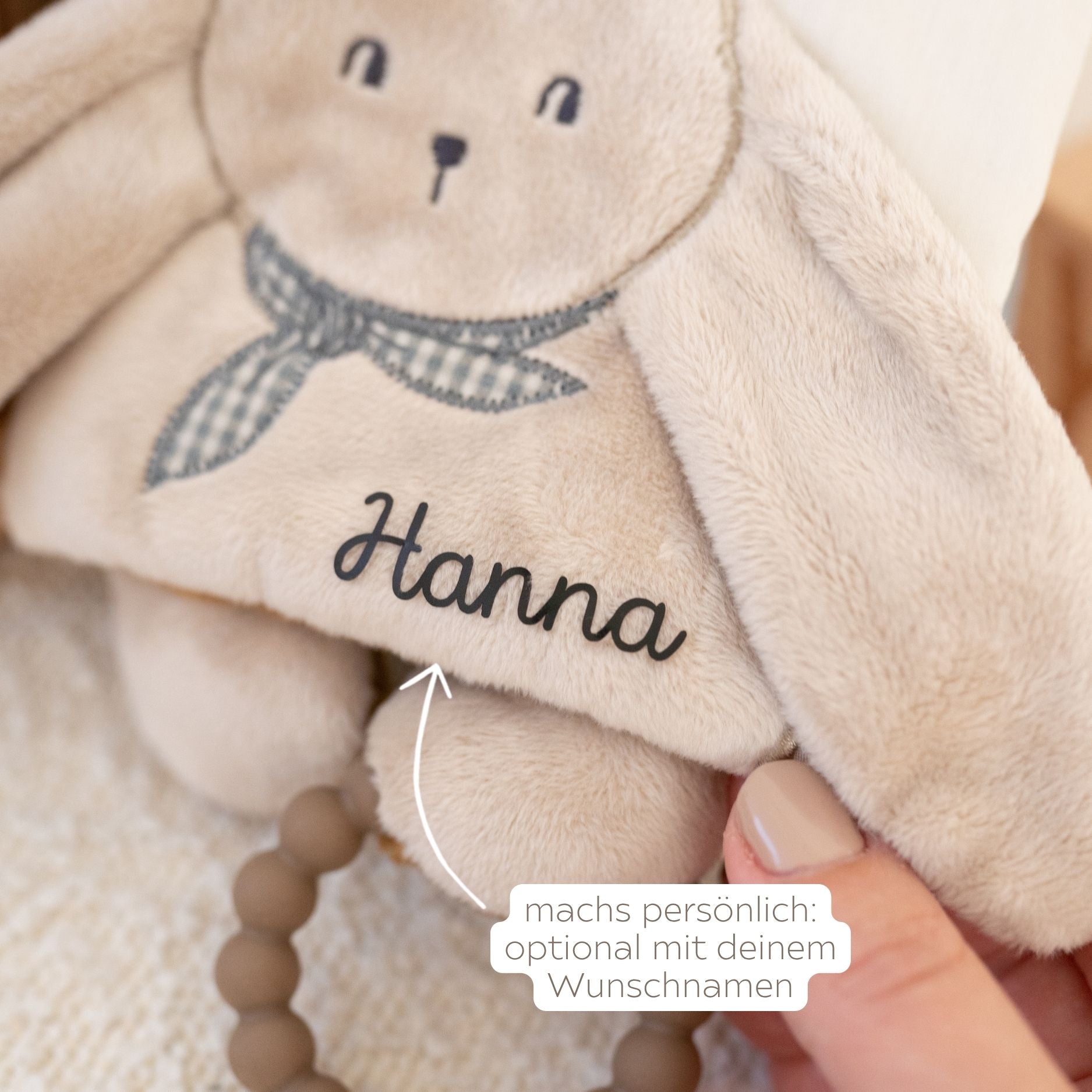 LIEWOOD Stoffbuch Hase personalisierbar - wunderwunsch