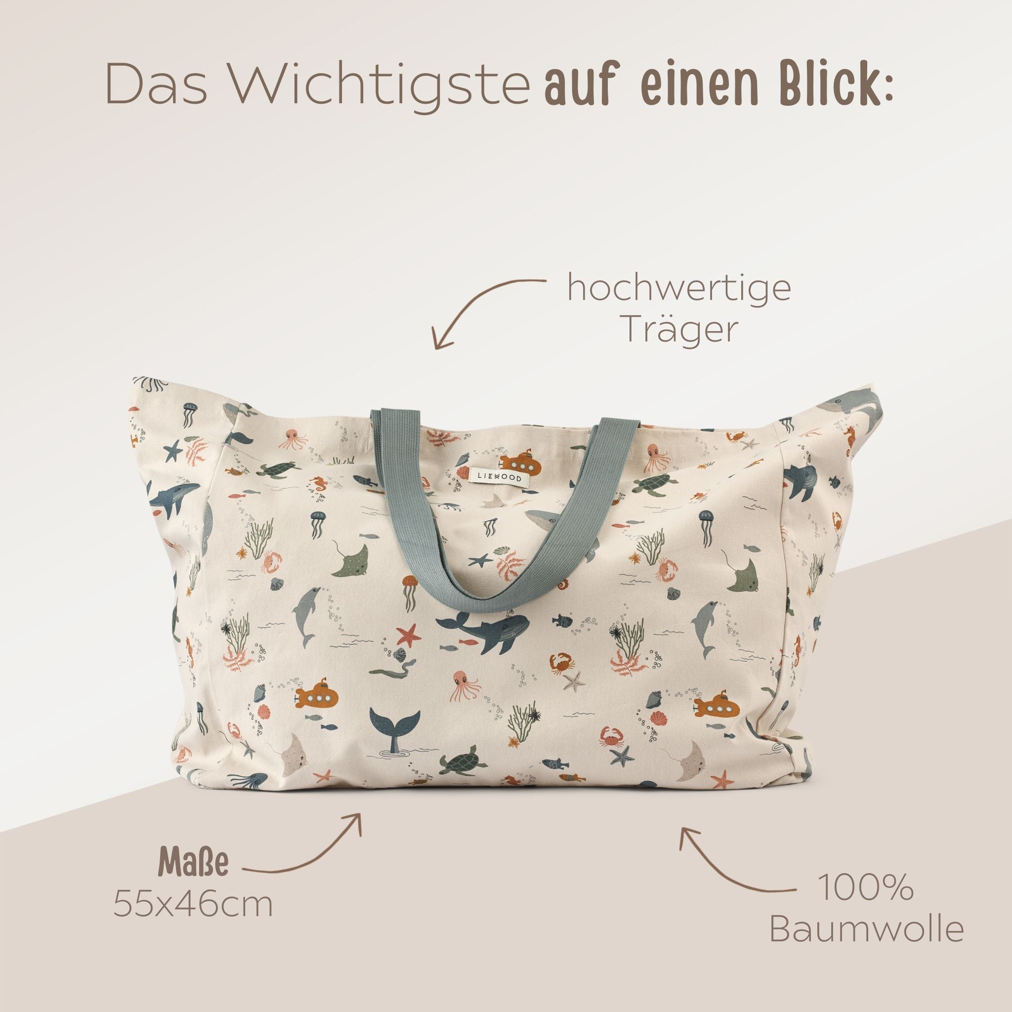LIEWOOD Strandtasche in 3 Farben - wunderwunsch