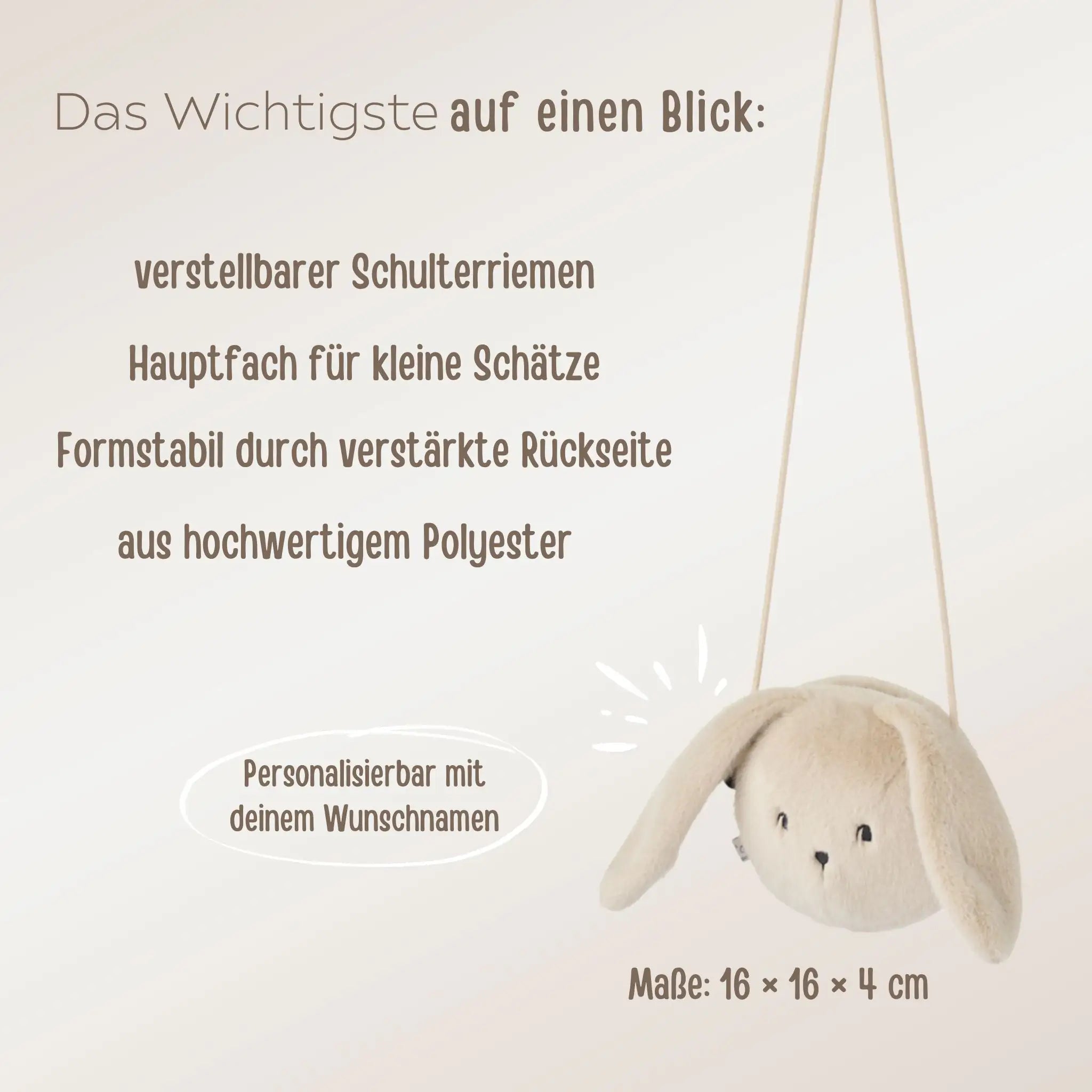 LIEWOOD Umhängetasche Hase personalisierbar - wunderwunsch