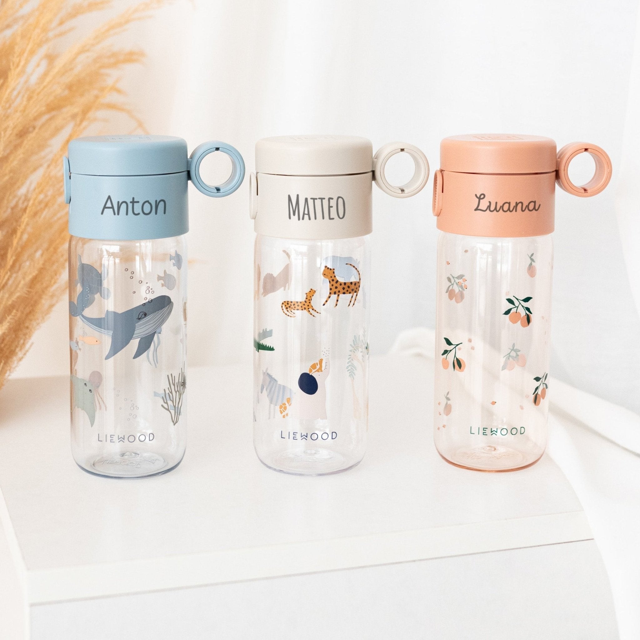 LIEWOOD Wasserflasche mit Print 350ml personalisiert - wunderwunsch