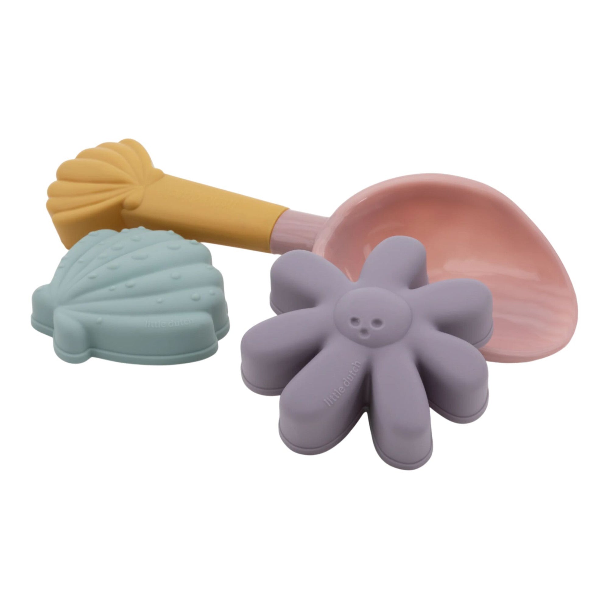 LITTLE DUTCH 3-teiliges rosa Strandset Schaufel und Sandformen - wunderwunsch