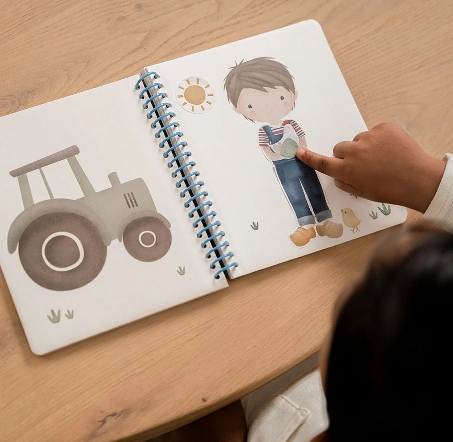 LITTLE DUTCH Anzieh- und Stickerbuch - Jim & Friends - wunderwunsch