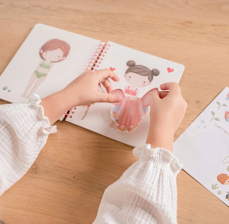 LITTLE DUTCH Anzieh- und Stickerbuch - Rosa & Friends - wunderwunsch
