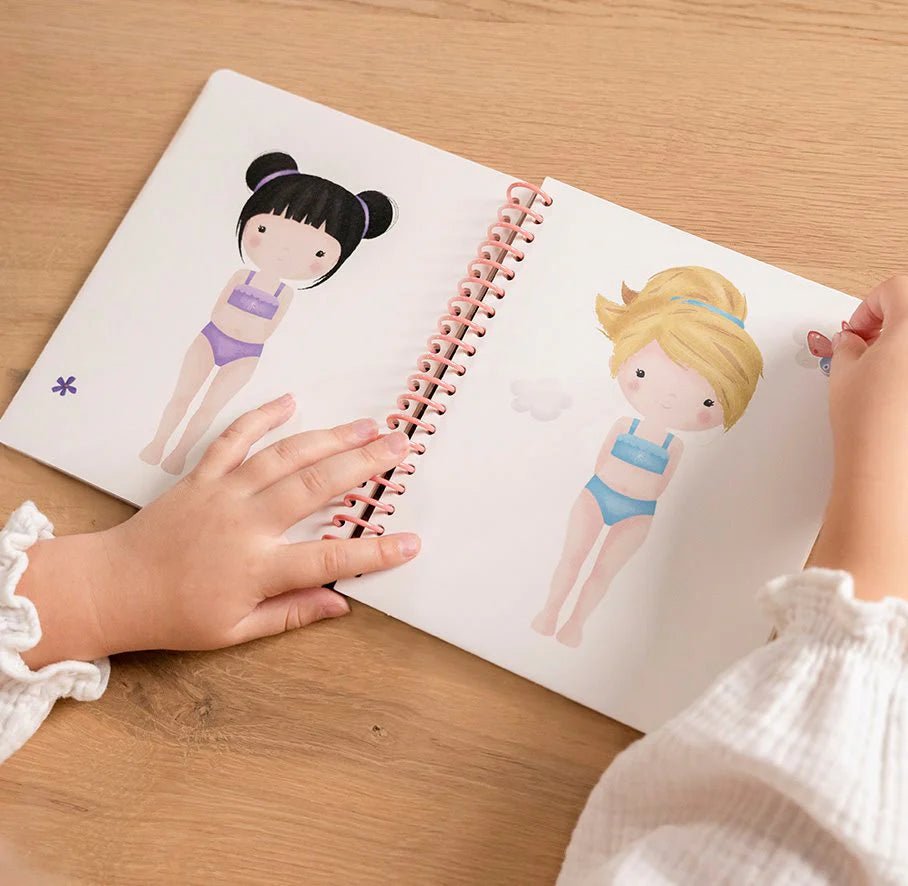 LITTLE DUTCH Anzieh- und Stickerbuch - Rosa & Friends - wunderwunsch