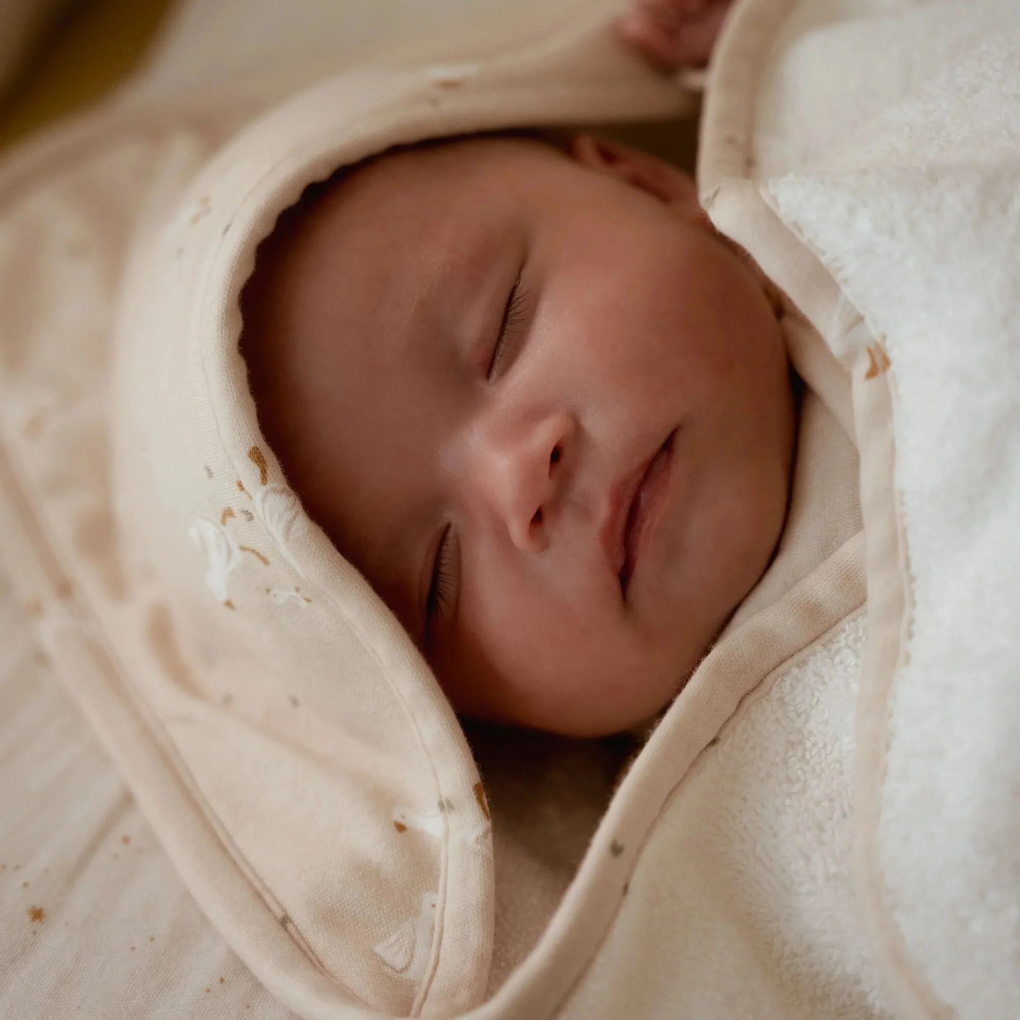 LITTLE DUTCH Badetuch 75x75cm - Gans weiß - Newborn Naturals - wunderwunsch